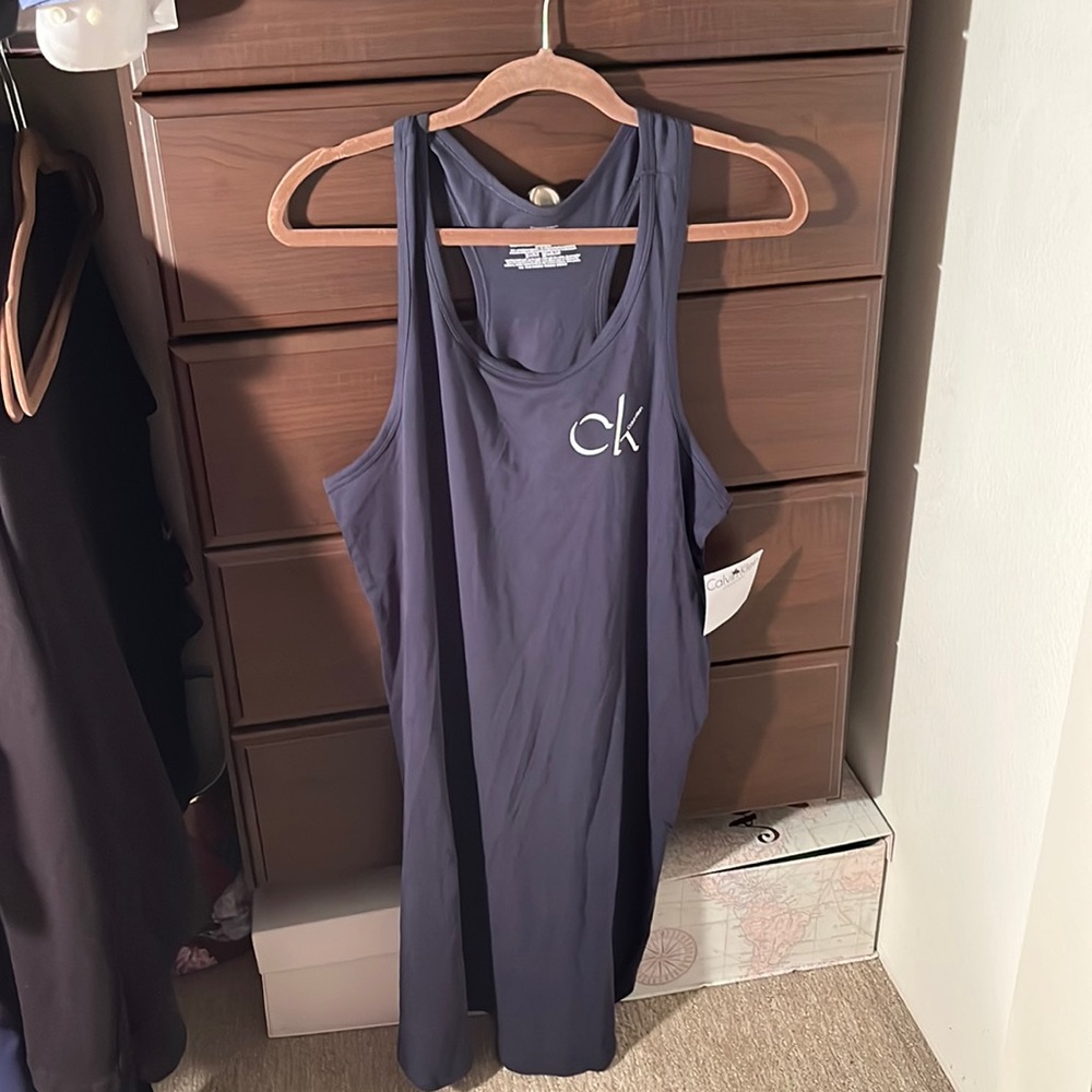 Sleep Shirt Halter Dress - Calvin Klein - Navy Blue - Never Worn with Tag